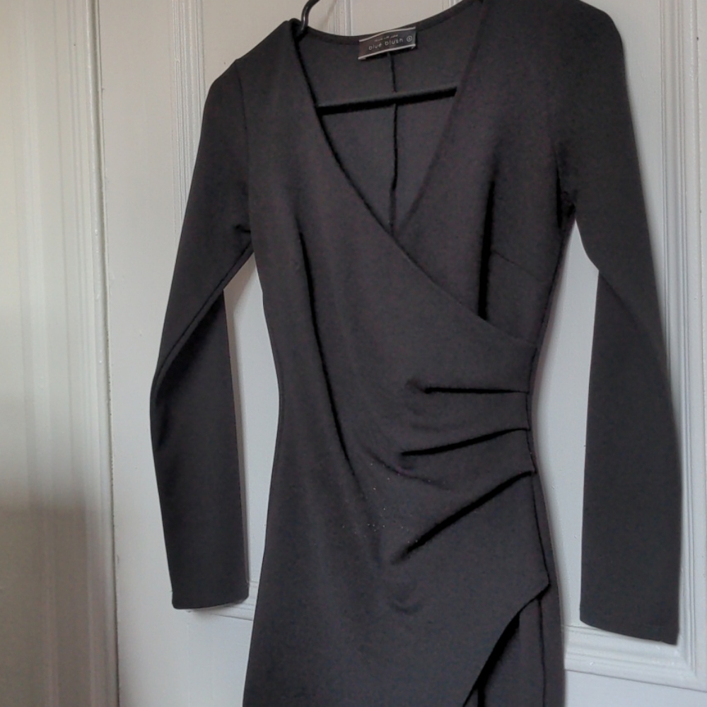 Black wrap cocktail dress